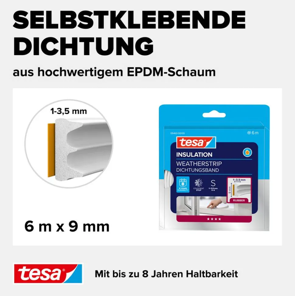 E-Profildichtung 'Insulation' weiß 6 m