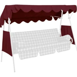 Ersatzdach für Hollywoodschaukel bordeaux 200 x 120 cm
