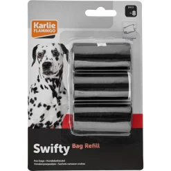 Ersatz-Hundekotbeutel "Swifty" schwarz 12 cm 24 Stück