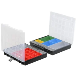 EuroPlus Doppelsortimentskasten 'Duo 37-28' schwarz 37 x 29,5 x 11 cm