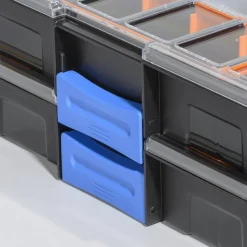 EuroPlusProfi-Kleinteilekoffer 'Pro >K<44/19' mit Clips schwarz/gelb