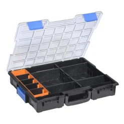 EuroPlus Profi-Kleinteilekoffer 'Pro K44/12-6' mit Clips schwarz