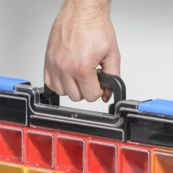 EuroPlus Profi-Kleinteilekoffer 'Pro K44/12-6' mit Clips schwarz