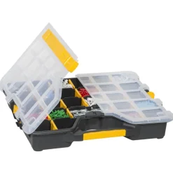 EuroPlus Profi-Sortimentskasten mit Clips 'Basic S37/6-20' schwarz 36,5 x 29,5 x 6,2 cm