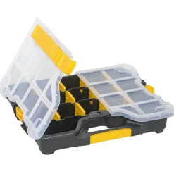 EuroPlus Profi-Sortimentskasten 'Basic S29/5-12' mit Clip schwarz 29,5 x 23,5 x 5,5 cm