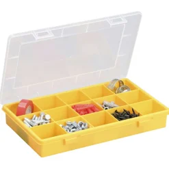 EuroPlus Sortimentskasten 'Basic 29/15' 15 Fächer gelb 29 x 18,5 x 4,6 cm