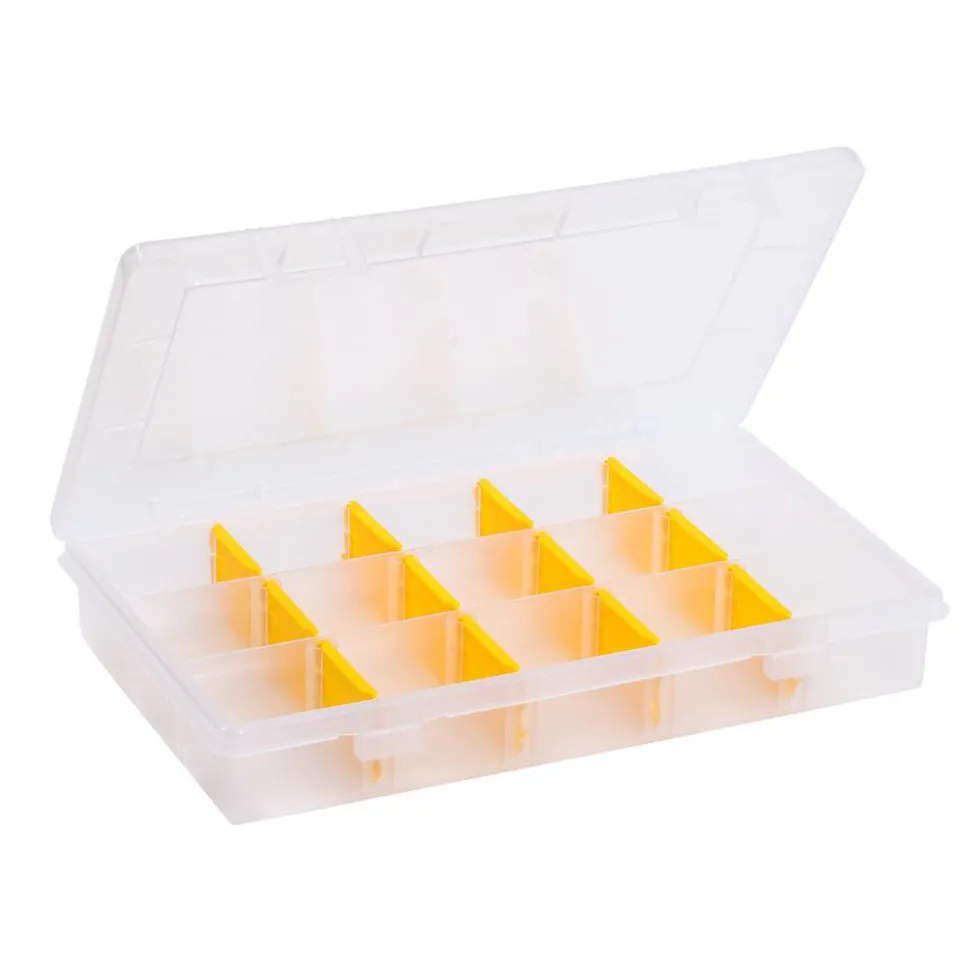 EuroPlus Sortimentskasten 'Basic 29/3-12' transparent 3-15 Fächer 29 x 18,5 x 4,6 cm