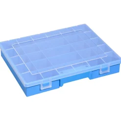 EuroPlus Sortimentskasten 'Basic 37/25' 25 Fächer blau 37 x 29,5 x 6 cm