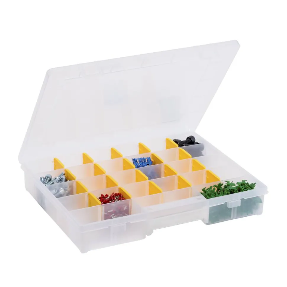 EuroPlus Sortimentskasten 'Basic 37/7-20' 7 - 27 Fächer transparent 37 x 29,5 x 6 cm