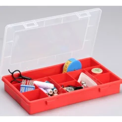 EuroPlus Sortimentskasten 'Basic 29/9' 9 Fächer rot 29 x 18,5 x 4,6 cm
