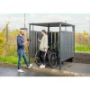 Fahrrad- und Rauchunterstand anthrazit Metall 203 x 180 x 210