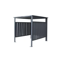 Fahrrad- und Rauchunterstand anthrazit Metall 203 x 180 x 210