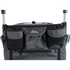 Fahrradanhänger Gr. M für Hunde bis 22 kg faltbar grau/schwarz 63 × 95/132 × 90 cm