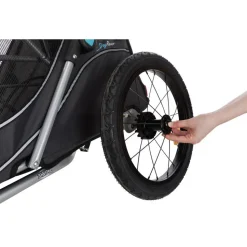 Fahrradanhänger Gr. M für Hunde bis 22 kg faltbar grau/schwarz 63 × 95/132 × 90 cm