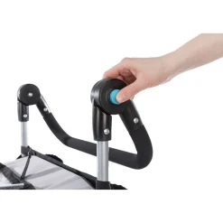 Fahrradanhänger Gr. S für Hunde bis 15 kg faltbar grau/schwarz 58 × 74/114 × 93 cm