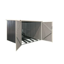Fahrradgarage anthrazit Metall 200 x 203 x 158 cm