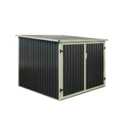 Fahrradgarage anthrazit Metall 200 x 203 x 158 cm
