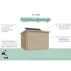 Fahrradgarage 'Bike' Fichtenholz naturbelassen 212,5 x 167 x 216,5 cm