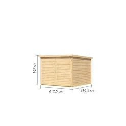 Fahrradgarage 'Bike' Fichtenholz naturbelassen 212,5 x 167 x 216,5 cm