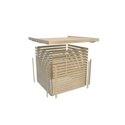 Fahrradgarage 'Bike' Fichtenholz naturbelassen 212,5 x 167 x 216,5 cm