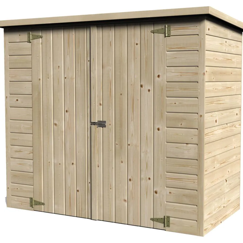 Fahrradgarage 'Bike-Box' Fichtenholz naturbelassen 193 x 161 x 193 cm