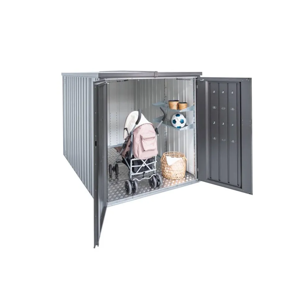 Fahrradgarage 'Gr. L' dunkelgrau 145 x 151 x 203 cm