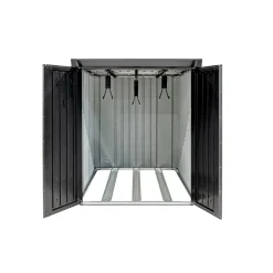Fahrradgarage 'Velos 2' Metall schwarz 133 x 222 x 151 cm
