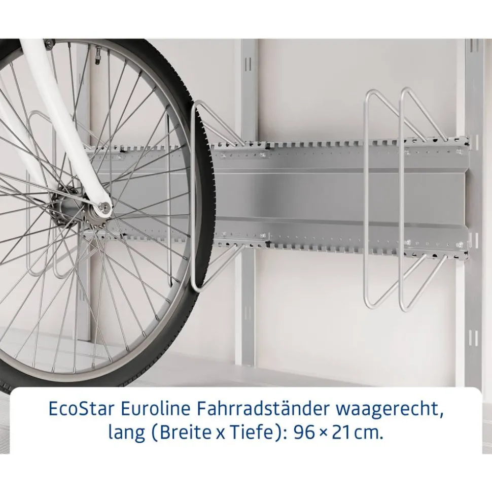 Fahrradhalter 'Euroline 960' waagerecht für Gerätehaus