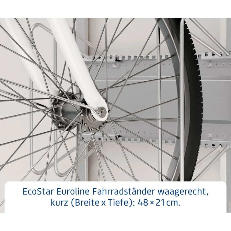 Fahrradhalter 'Euroline 480' waagerecht für Gerätehaus