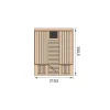 Fasssauna '198 Sparset 1', natur 9,0 kW Kompakt-Ofen Steuerung Glastür 210,5 x 255,5 x 217,5 cm