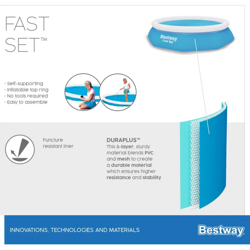 Fast-Set-Pool-Set 'Fast Set' Ø 244 x 61 cm mit Filterpumpe