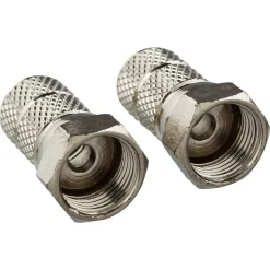 F-Aufdrehstecker Ø 6,5 mm 2 Stück