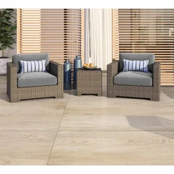 Feinsteinzeug 'Wood' braun-beige 45 x 90 x 2 cm
