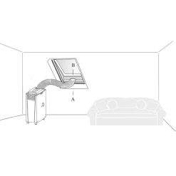 Fensterabdichtung 'Air-Block Klima-Sail 450 XXL' 450 x 39 cm