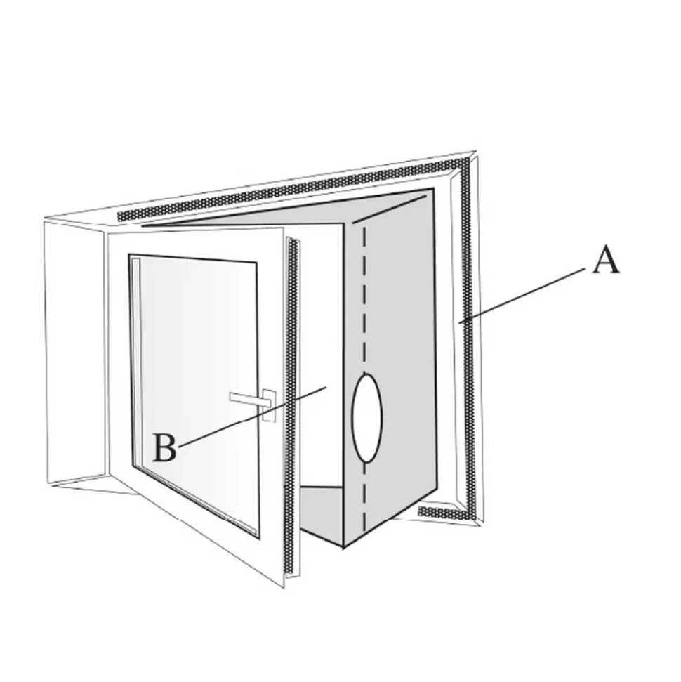 Fensterabdichtung 'Air-Block Klima-Sail 450 XXL' 450 x 39 cm