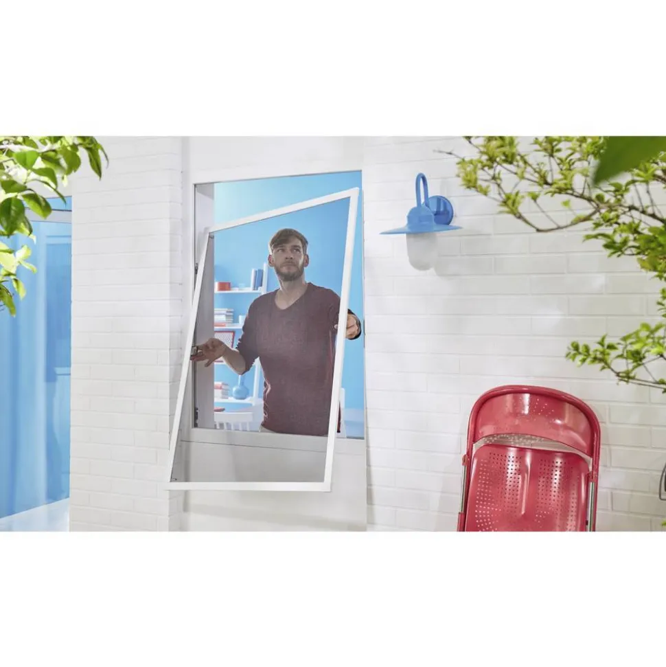 Fensterfliegengitter 'Alu Comfort' weiß 100 x 120 cm