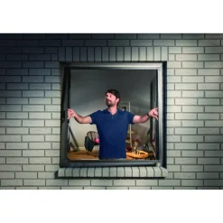 Fensterfliegengitter 'Falt' weiß stufenlos von 80 x 80 bis 140 x 140 cm