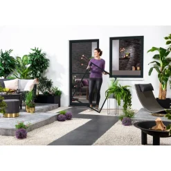 Fensterfliegengitter 'Master Slim' anthrazit 130 x 150 cm