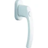 Fenstergriff Aluminium weiss mit Druckknopf