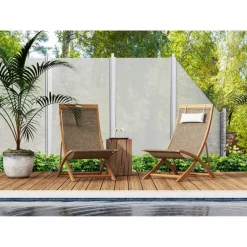 Fertigzaun 'Ambiente' hochkant satiniert 90 x 180 cm