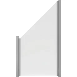 Fertigzaun 'Ambiente' schräg links satiniert 90 x 180/90 cm