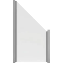 Fertigzaun 'Ambiente' schräg rechts satiniert 90 x 180/90 cm