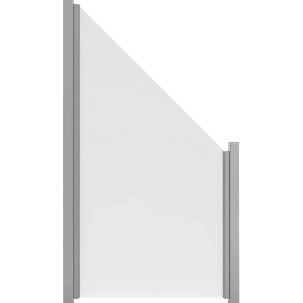 Fertigzaun 'Ambiente' schräg rechts satiniert 90 x 180/90 cm