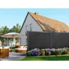 Fertigzaun 'Viento' BPC/Aluminium quadratisch anthrazitgrau 180 x 180 cm