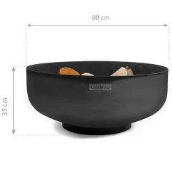 Feuerschale 'Palermo XXL' schwarz Ø 80 x 35 cm