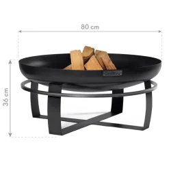 Feuerschale 'Viking' schwarz Ø 80 x 36 cm