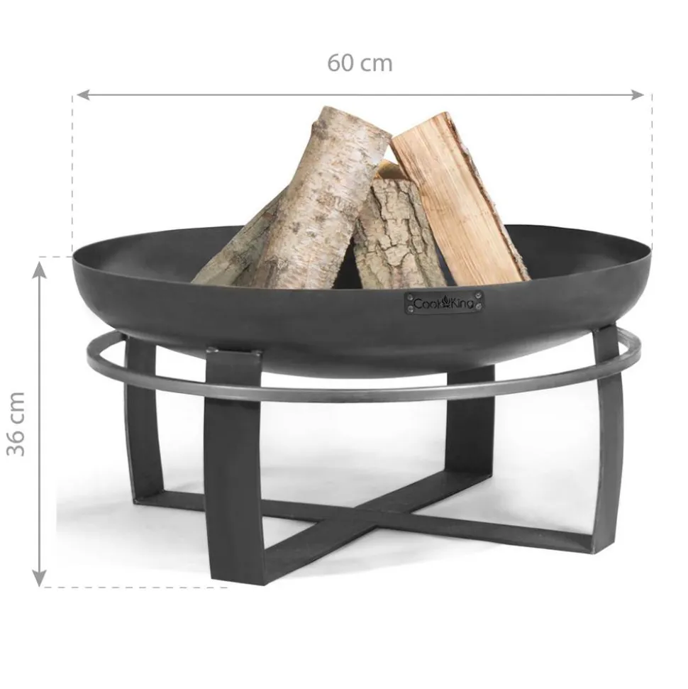Feuerschale 'Viking' schwarz Ø 60 x 36 cm