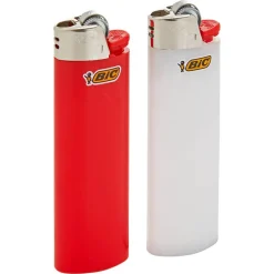 Feuerzeuge Maxi rot/weiß 2 Stück