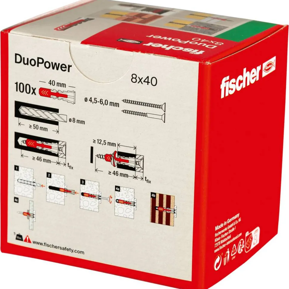 fischer DUOPOWER 8 x 40 LD 100 Stück