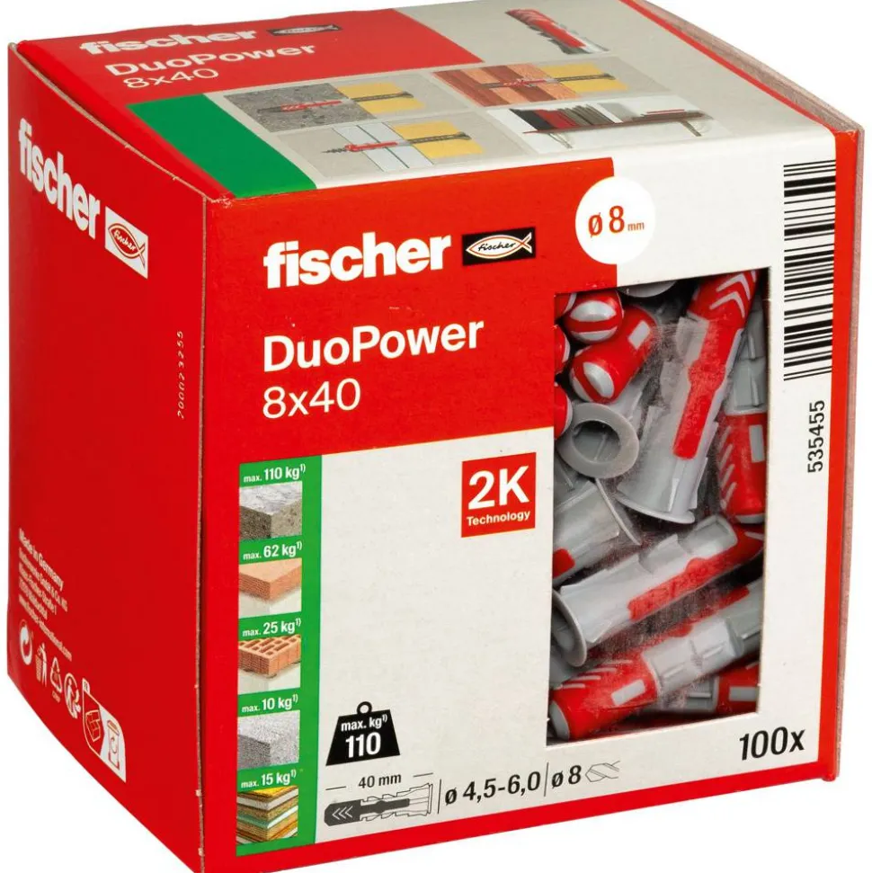 fischer DUOPOWER 8 x 40 LD 100 Stück